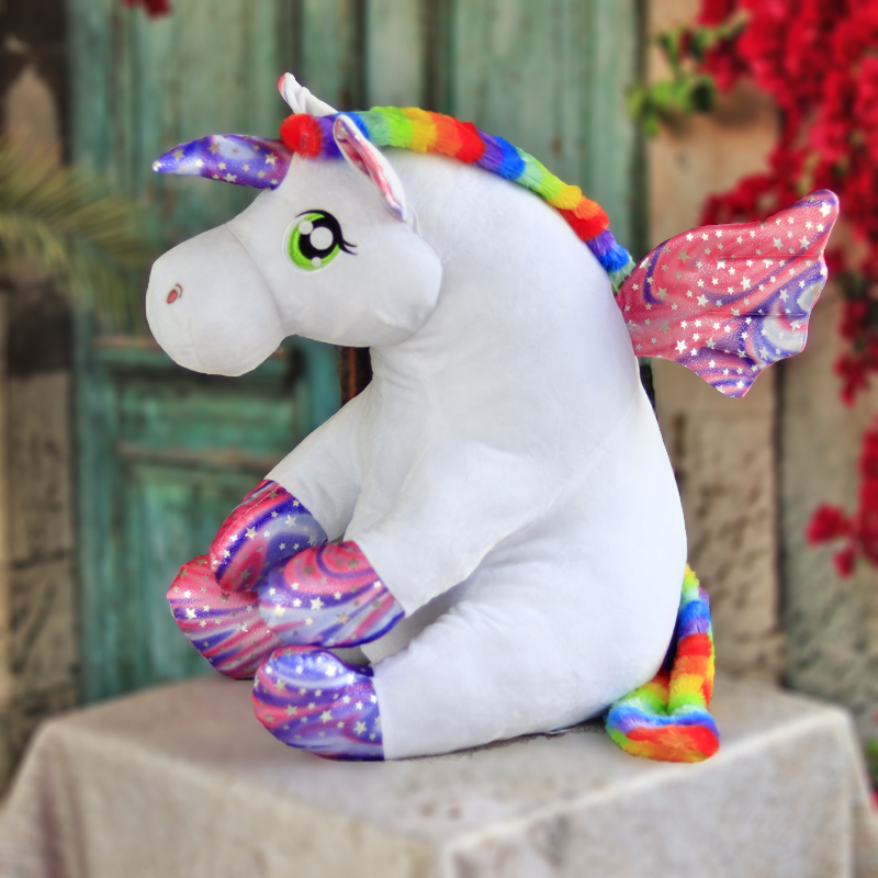 Magical Stuffed Unicorn with Chocolates - Large Size