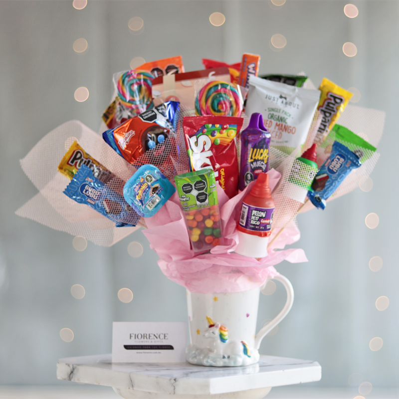 Candy Bouquet de Dulces y Picositos "Magico Unicornio"