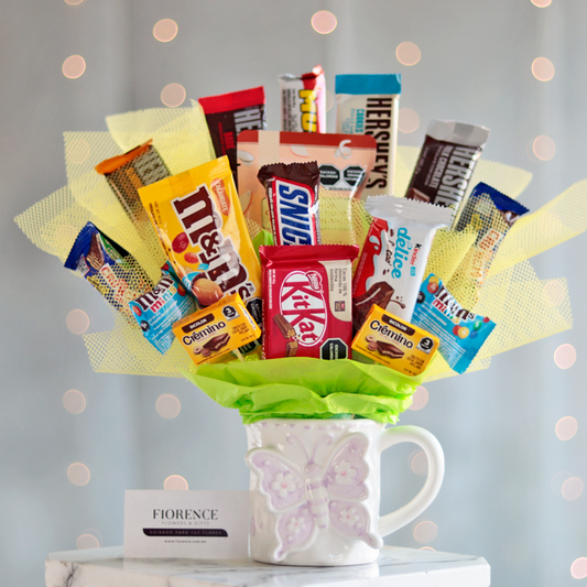 Candy Bouquet con Barras de Chocolates "Mariposa Encantada"