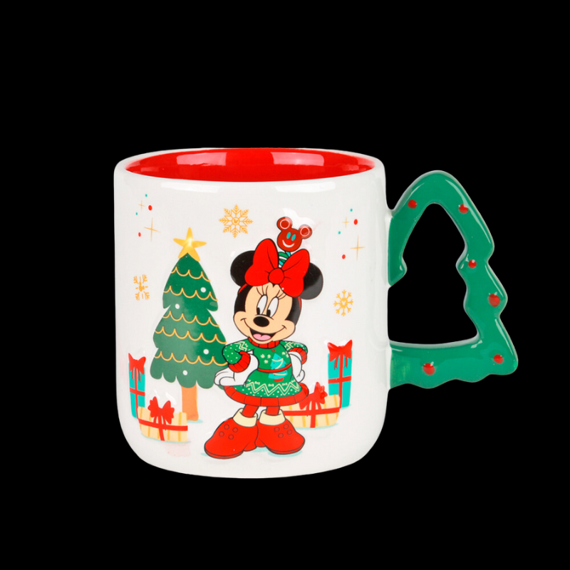 Candy Bouquet in a Minnie Mouse Christmas Mug with Plush