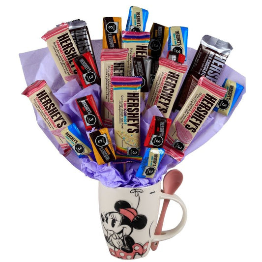 Candy Bouquet Taza Minnie o Mickey Mouse Con Chocolates