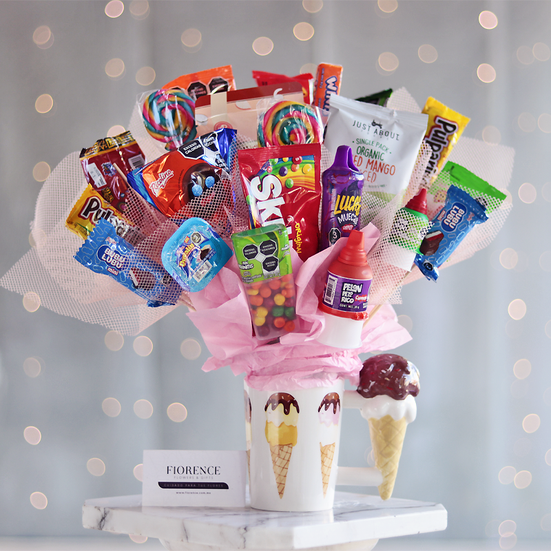 Ice Cream Mug Candy Bouquet