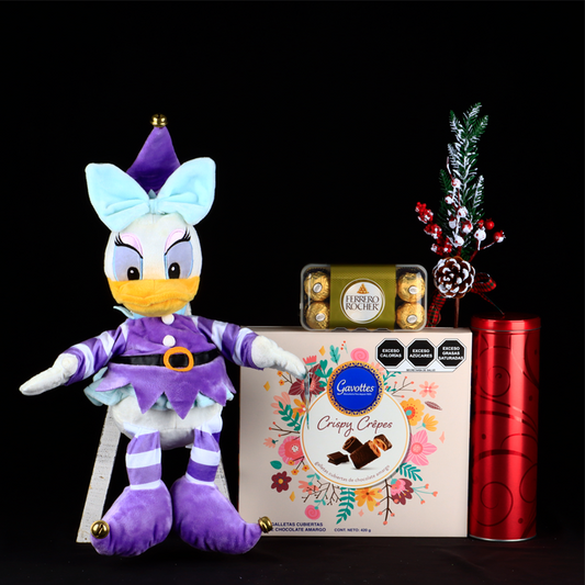 Disney Daisy Duck Santa's Helper with Cookies and Chocolates