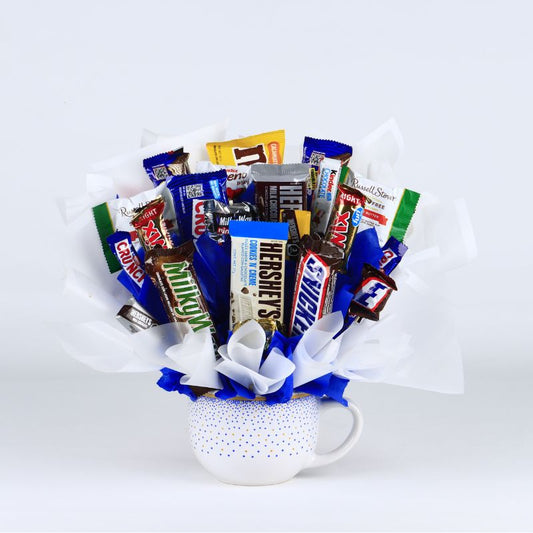 Candy Bouquet Gift with Chocolate Bars 