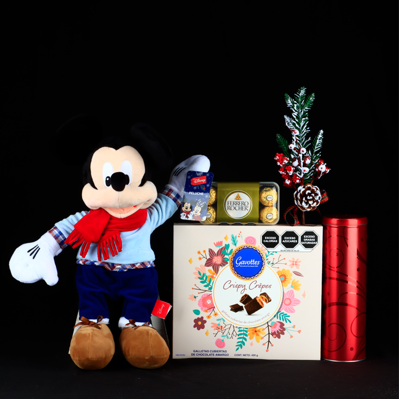 Christmas Mickey Mouse with Chocolates and Cookies