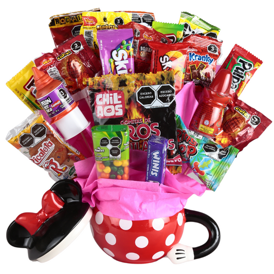 Candy Bouquet Especial Taza Minnie Mouse Con Tapa