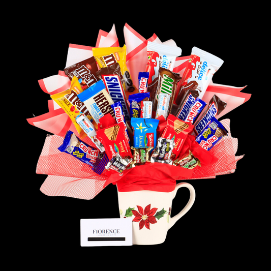 Candy Bouquet de Chocolates en Taza de "Nochebuena"